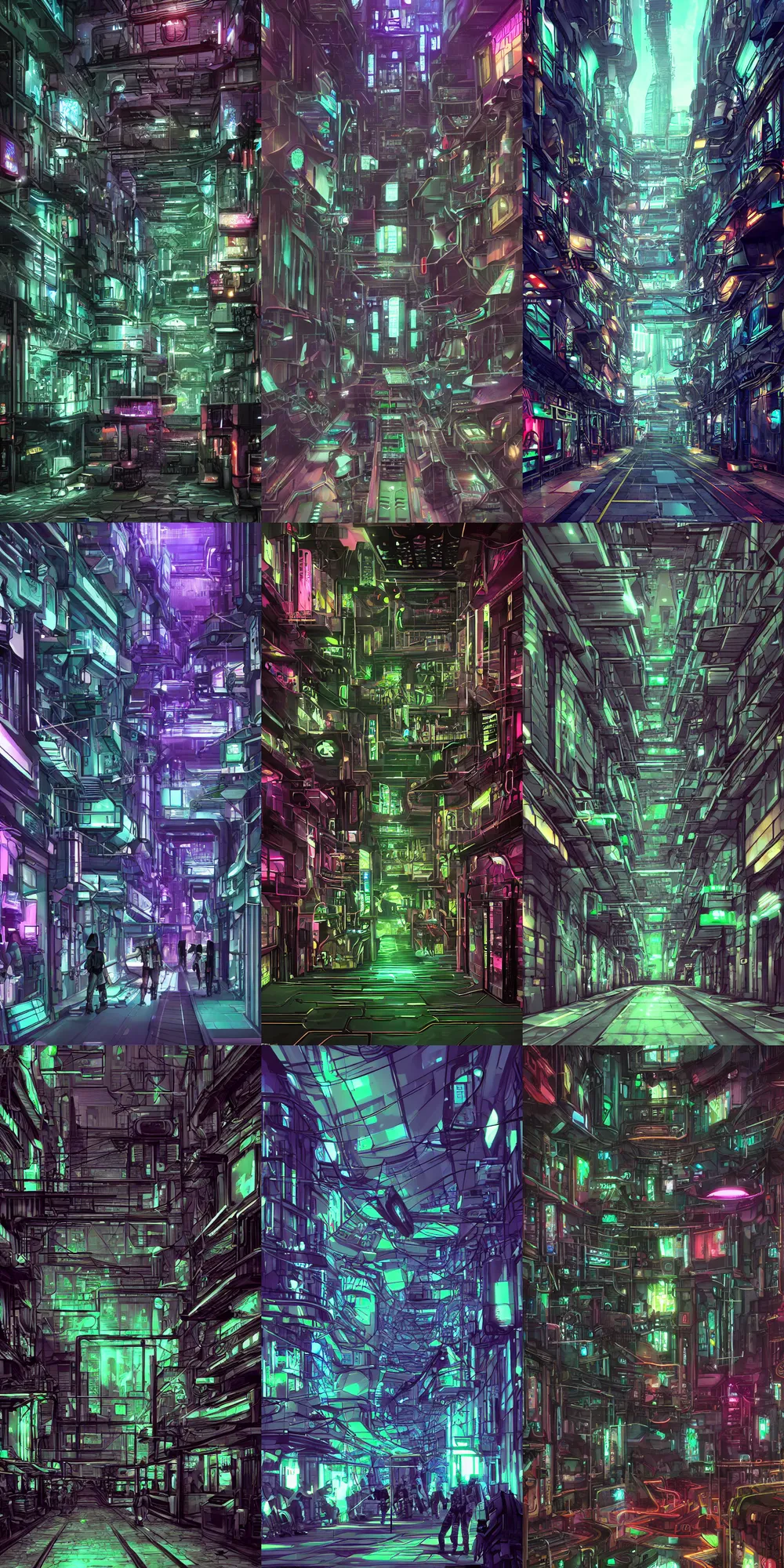 Image similar to cell shaded technopunk alley