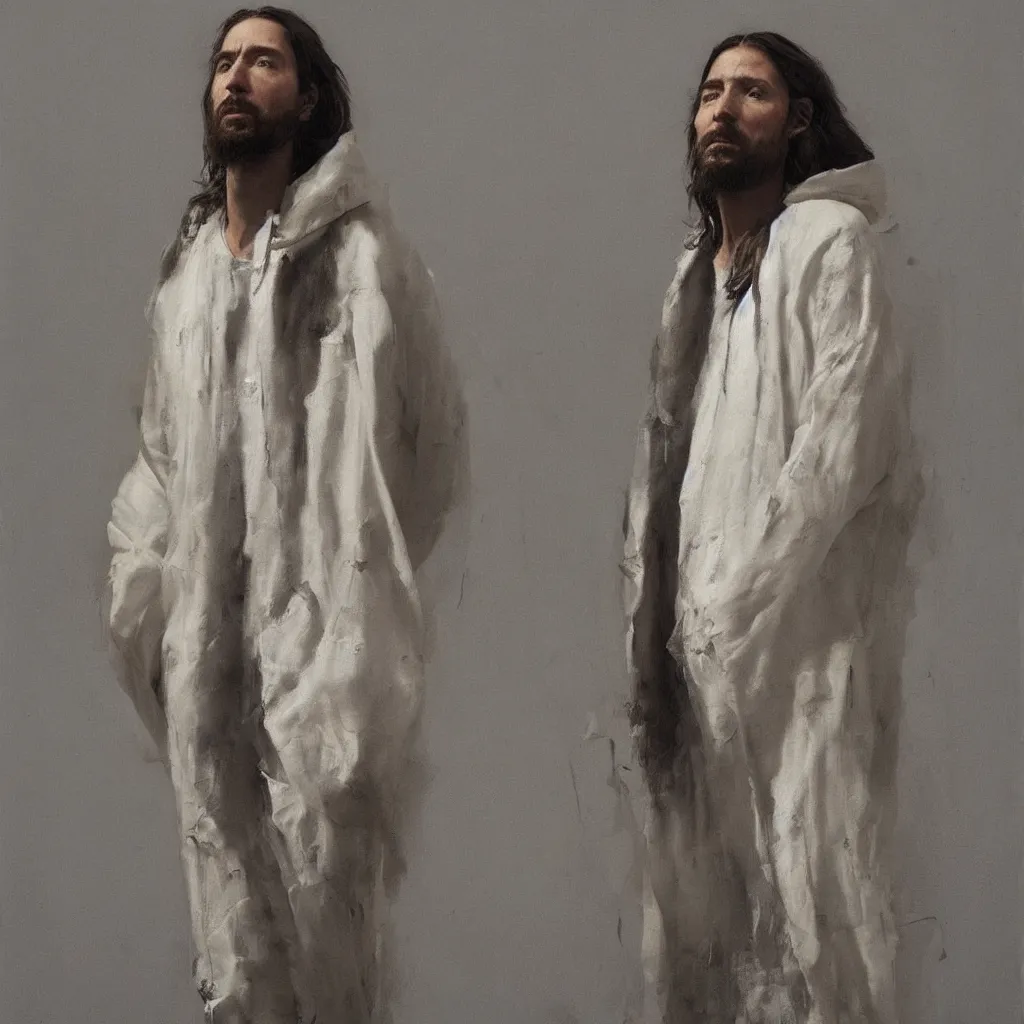 prompthunt: a full body lookbook portrait of modern - day jesus