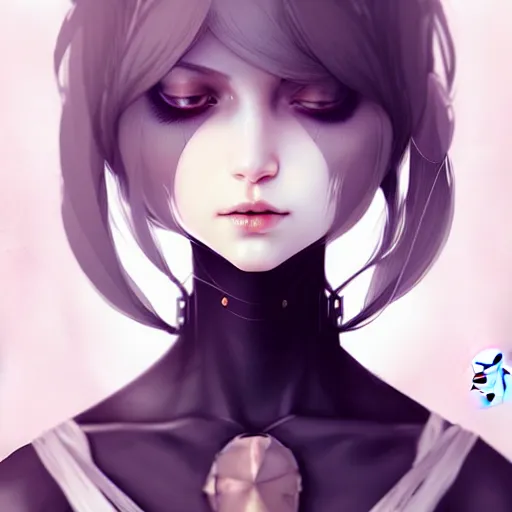 Prompt: portrait of a lttle female character inspired by 9 s nier automata, artwork by artgem lau, anna dittman, wlop and rossdraws, anatomically correct, smooth, clean detailed, sharped focus, symmetrical, perfect composition, illustration, extremely coherent, detailed face, arstation