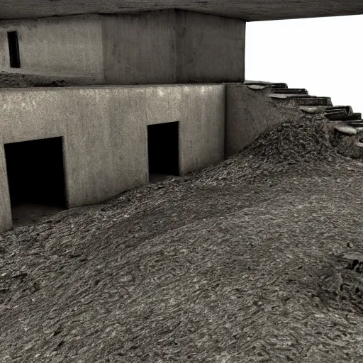 Prompt: bunker, photorealistic, highly detailed