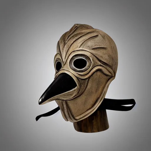 Image similar to wooden plague doctor mask