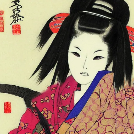 Prompt: Geisha by Hiroaki Samura