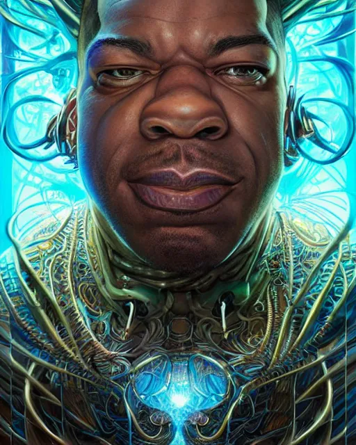 Prompt: a headshot of a busta rhymes, made of fractals facing each other, ultra realistic, wide angle, intricate details, the fifth element artifacts, highly detailed by peter mohrbacher, hajime sorayama, wayne barlowe, boris vallejo, aaron horkey, gaston bussiere, craig mullins