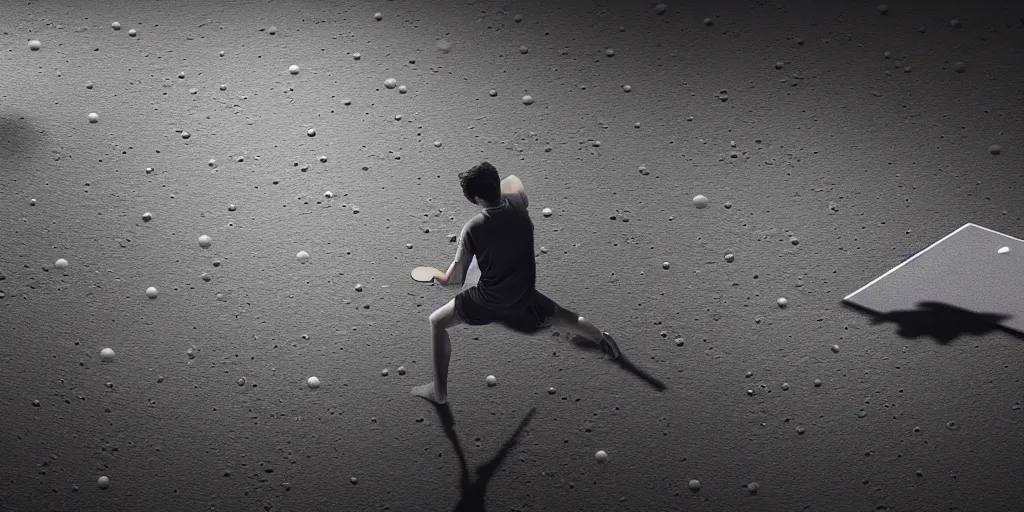 Prompt: ! dream ultra realistic illustration, physiotherapist playing ping - pong, an outdoor on the moon, lunar landscape, elegant, highly detailed, artstation, concept art, smooth, sharp focus, moody, dramatic lighting