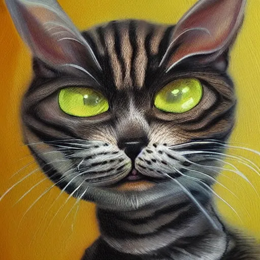 Prompt: ultra realistic painting of a lovecraftian horror cat