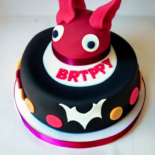 Image similar to bat birthday cake for girls,