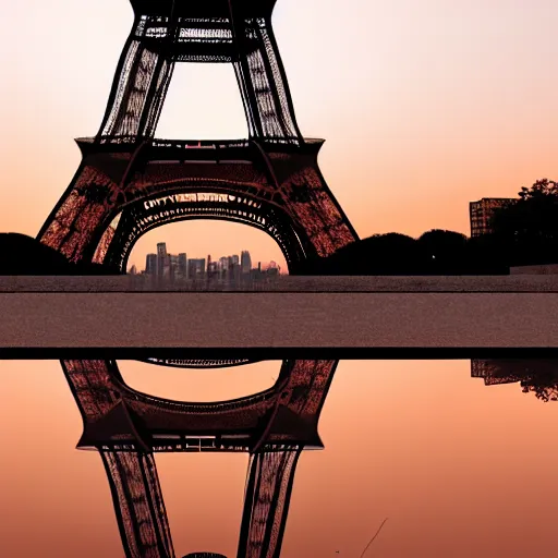 Image similar to photo of the eiffel tower at sunset with chinese tourists everywhere - chinese writing signs on tower - comic book style