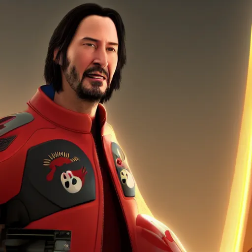 Prompt: Keanu reeves in pixar animated movie 4k octane render