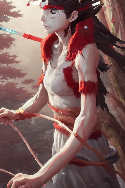 Prompt: mononoke hime, accurate anatomy, only two hands, highly detailed, digital painting, artstation, concept art, smooth, sharp focus, illustration, unreal engine 5, 8 k, art by artgerm and greg rutkowski and edgar maxence