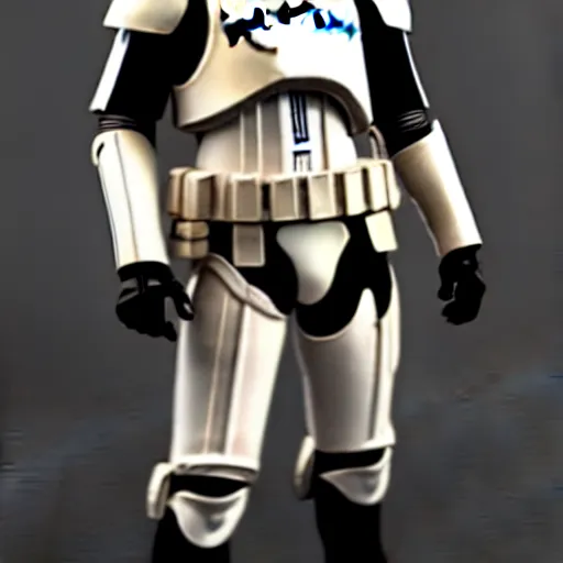 Image similar to star wars stormtrooper steampunk style, unreal engine 5 render, photorealistic, 8 k, post - processing, ultra - detailed