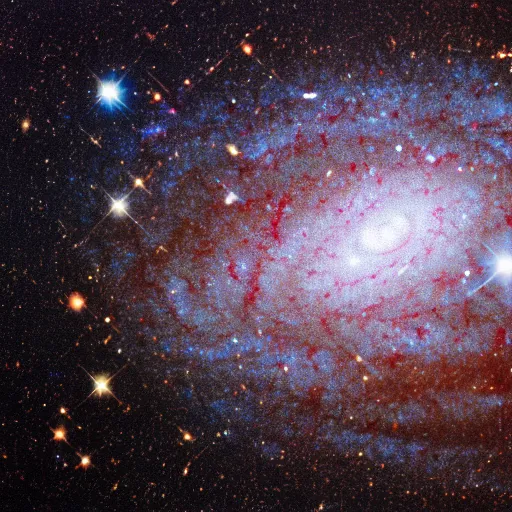 Image similar to Photorealistic hand-shaped galaxy, taken through a telescope, universe, 4K, 8K, HDR