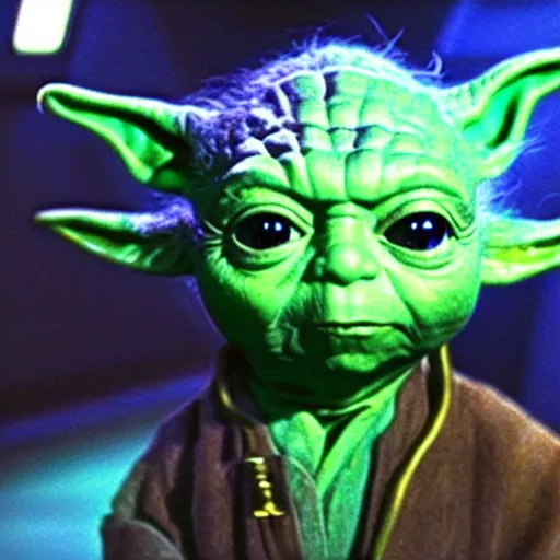 Prompt: yoda in a star trek movie, realistic details, movie shot, 8k