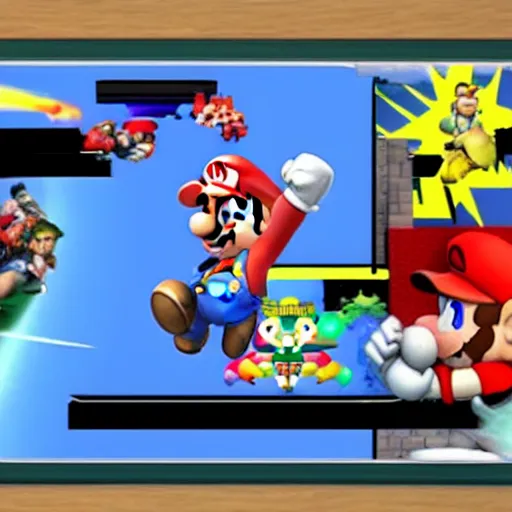 Image similar to super smash bros on the ps1