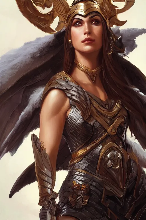 Image similar to amazon valkyrie athena, d & d, fantasy, portrait, highly detailed, headshot, digital painting, trending on artstation, concept art, sharp focus, illustration, art by artgerm and greg rutkowski and magali villeneuve