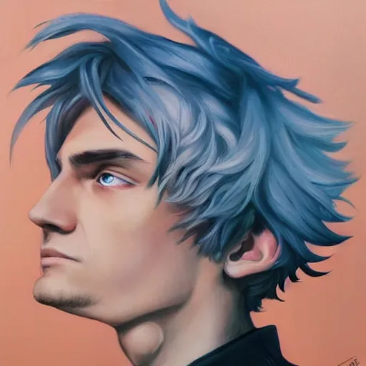 Prompt: Anna Dittmann painting of xqc, trending on art station