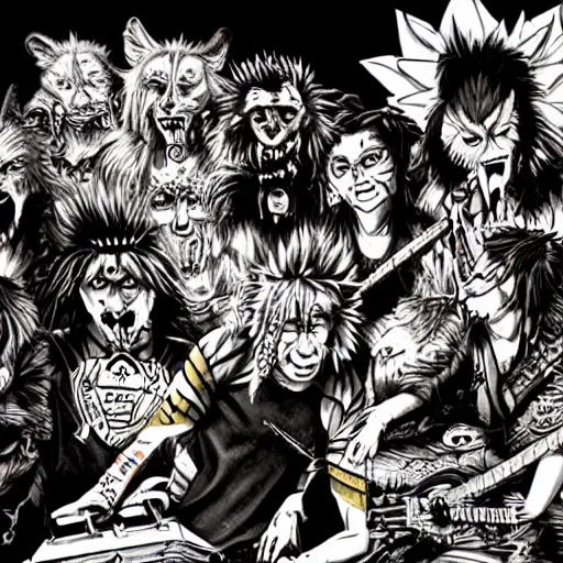 Prompt: mongrels, punk, thrash, stress, highspeed