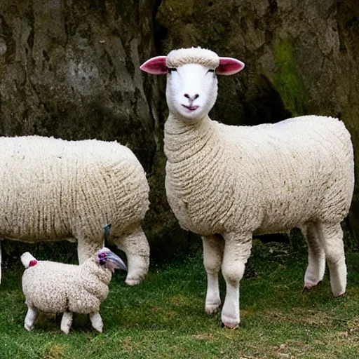 Image similar to humanoid sheep