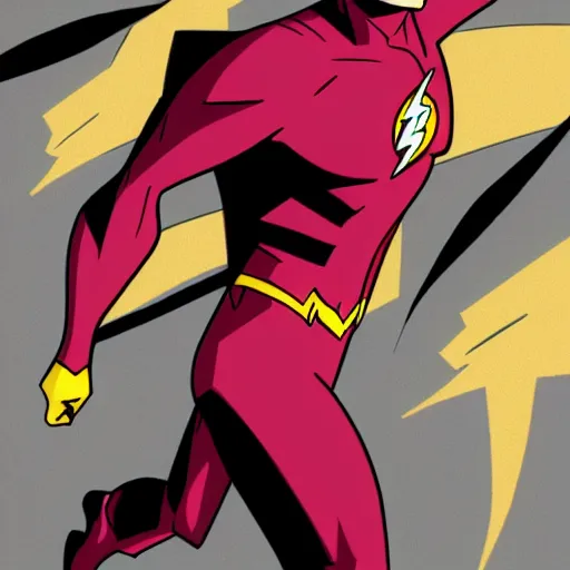 Image similar to the flash in the style of justice league unlimited