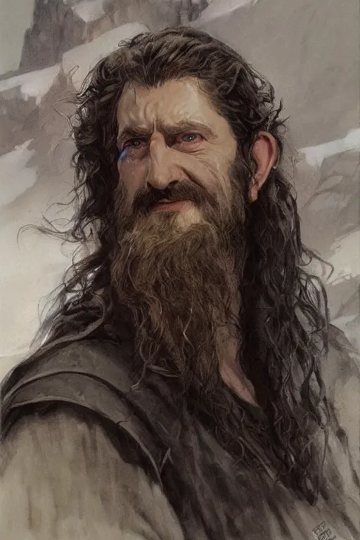 Image similar to Thorin. concept art by James Gurney.