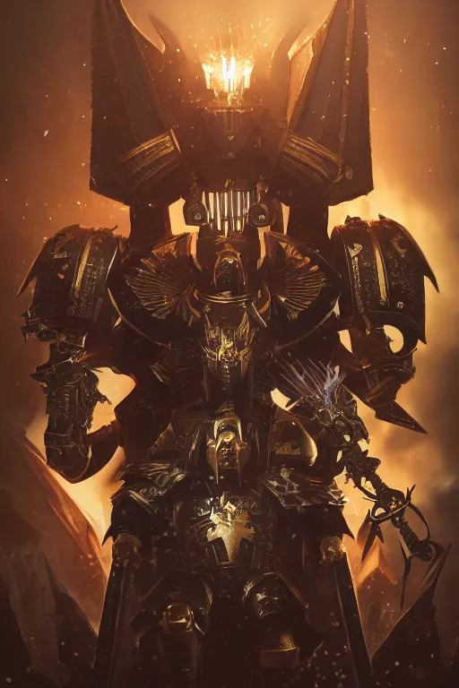 Image similar to queen portrait heros warhammer 4 0 k horus heresy fanart - the primarchs emperor by johannes helgeson animated with vfx concept artist & illustrator global illumination ray tracing hdr fanart arstation zbrush central hardmesh 8 k octane renderer comics stylized