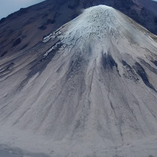 Image similar to volcano eruption made out of ice