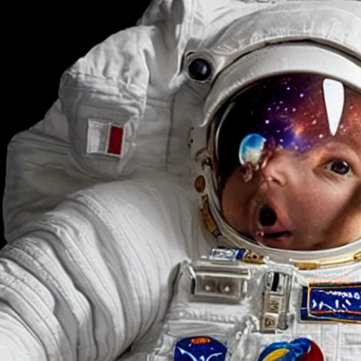 Image similar to astronaut exploding because of diaper pressure in space