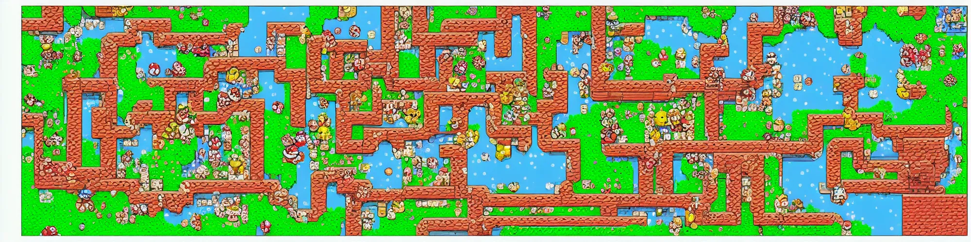 Image similar to super mario bros 3 level