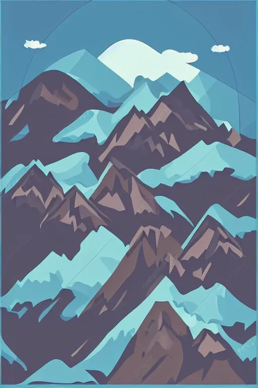 Prompt: mountaintop flat vector a storybook illustration trending on artstation