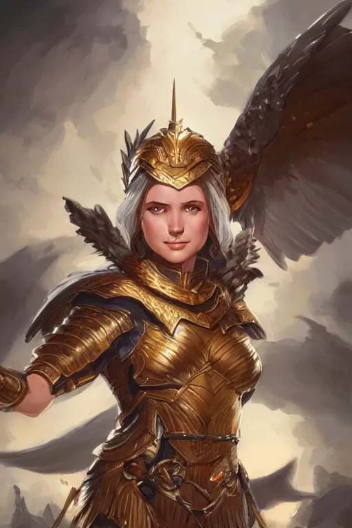 Image similar to amazon valkyrie athena, d & d, fantasy, portrait, highly detailed, headshot, digital painting, trending on artstation, concept art, sharp focus, illustration, art by artgerm and greg rutkowski and magali villeneuve