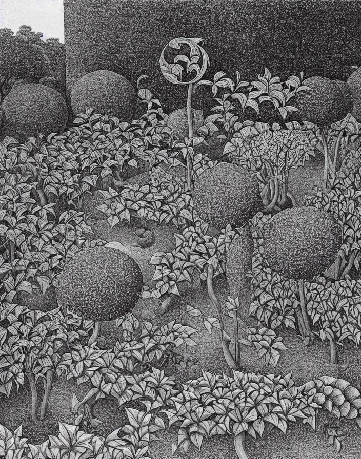 Image similar to garden by m. c. escher