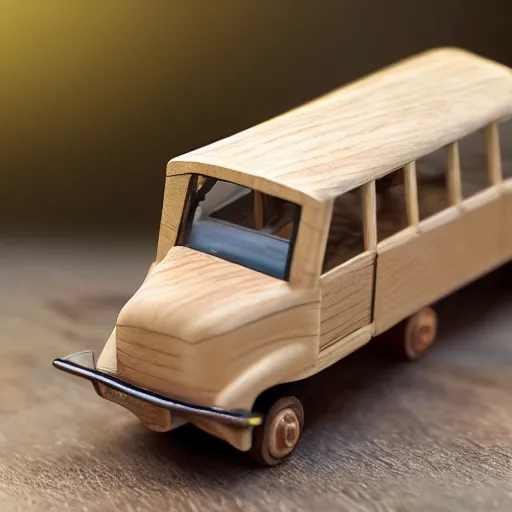 Image similar to a wooden mbw car, realistic