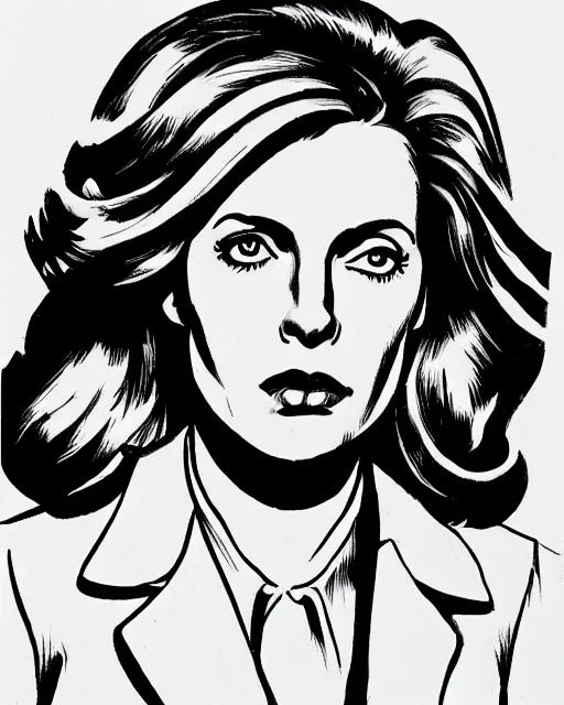 Image similar to a portrait of Dana Scully by Jack Kirby