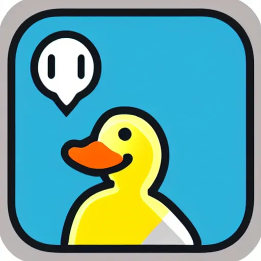 Prompt: Icon of an app that detects nearby ducks