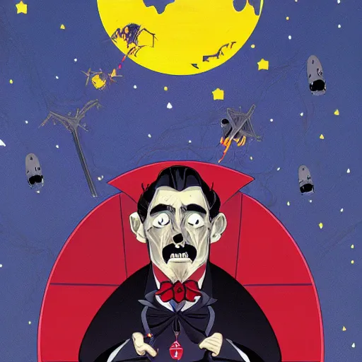 Prompt: dracula from space
