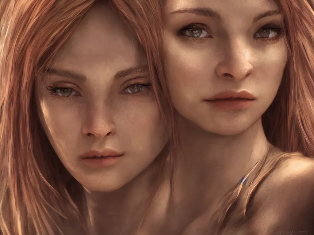 Prompt: a beautiful female elf, face closeup ， natural light ， realistic rendering ， metahuman