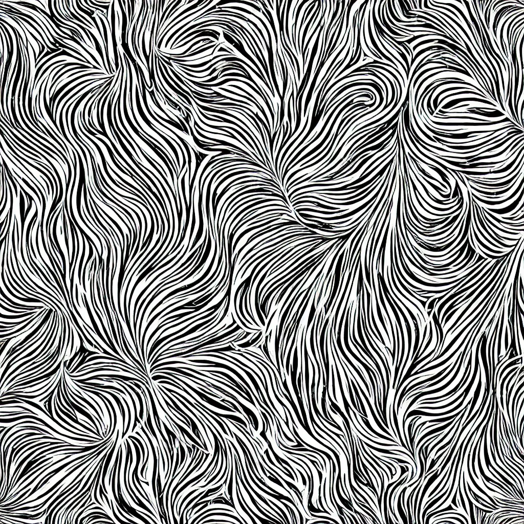 Image similar to seamless pattern of psychedelic roots. black and white, drawing, white background, seamless, ornament.
