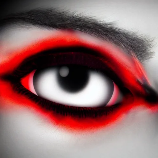 Prompt: Nightmare staring at you while you sleep eyes glowing red