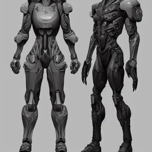 Image similar to stylized proportions, human character, large shoulders, long legs, science fiction, trending on artstation