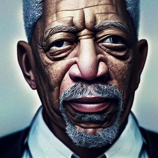 Image similar to hyperrealistic mixed media high resolution painting of Benjamin Hammond Haggerty Macklemore Morgan Freeman, stunning 3d render inspired art by István Sándorfi and Greg Rutkowski and Unreal Engine, perfect facial symmetry, dim volumetric lighting, 8k octane beautifully detailed render, full body shot, post-processing, extremely hyper-detailed, intricate, epic composition, highly detailed attributes, highly detailed atmosphere, cinematic lighting, masterpiece, trending on artstation, very very detailed, masterpiece, stunning, flawless completion, lifelike texture, perfection,