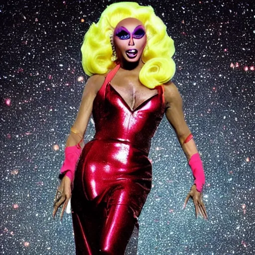 Prompt: rupaul drag race in the year 3 0 0 0 on mars