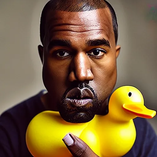 Image similar to kanye west as a rubber duck