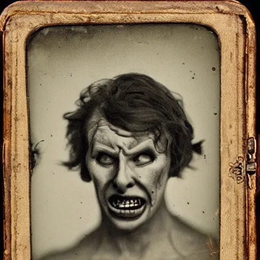 Image similar to freakshow of deformed actors daguerreotype