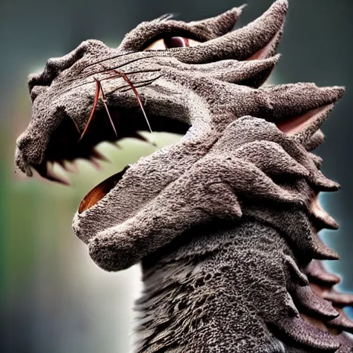 Image similar to a dragon - cat - hybrid, animal photography, wildlife photo