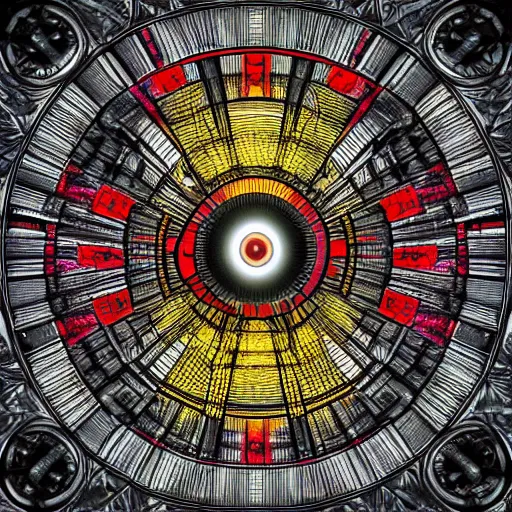 Image similar to a panopticon of the eye of sauron, digital art, detailed