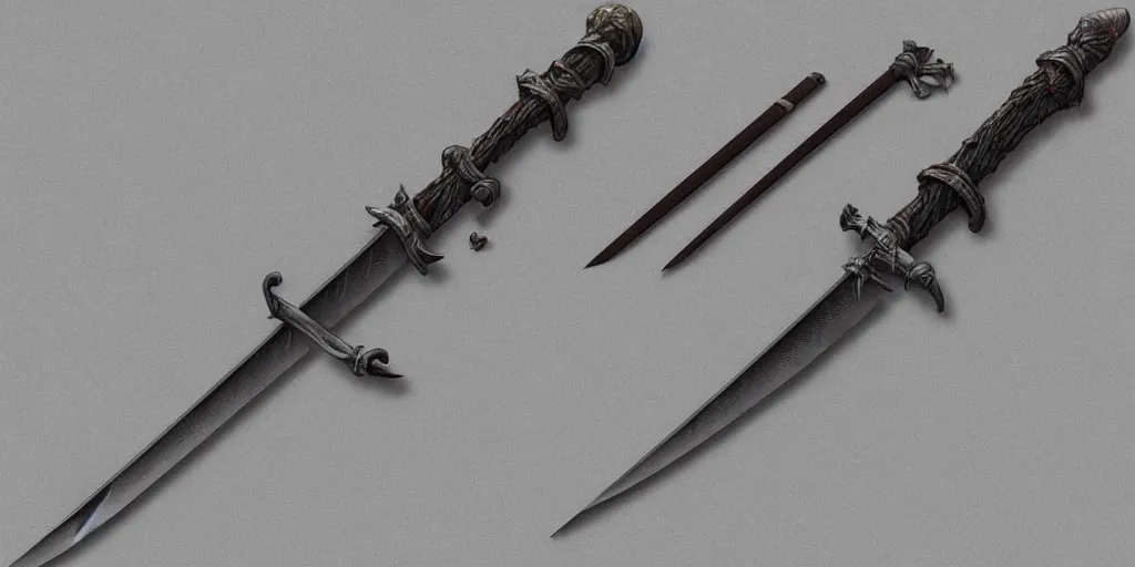 Image similar to sword design, shortsword, substance designer, weapon design, wood, steel, material, trending on artstation, game art, cgsociety, art by gerald brom, greg rutkowski and artgerm and james jean and zdzisław beksinski, 8 k, unreal engine, c 4 d