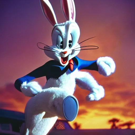 Image similar to bugs bunny photo from marvel movie, award winning photography, 50 mm