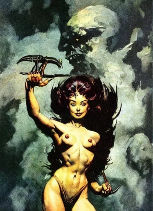 Prompt: by frazetta, highly detailed
