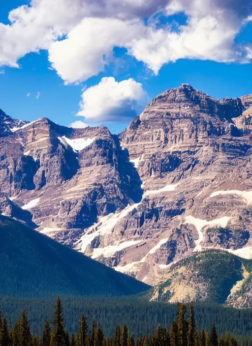 Prompt: a photo of rocky mountains