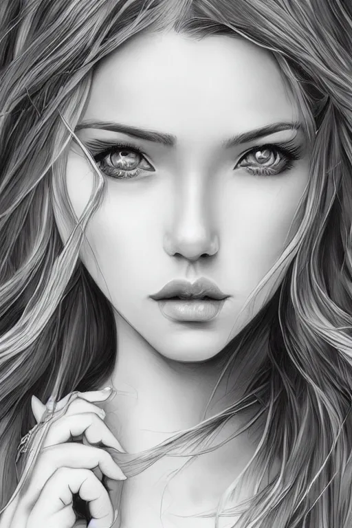 Prompt: a highly detailed beautiful portrait in the style of artgerm.