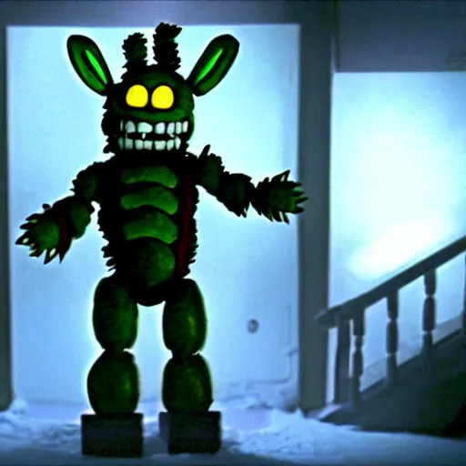 Image similar to still photo of springtrap in the thing ( 1 9 8 2 ), cinematic lighting, scene, cinematic